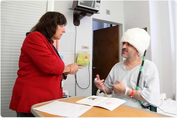 Epilepsy patients with inserted electrodes often undergo cortical stimulation, a procedure that applies electrical current to the brain to map brain function but also to induce seizures for better understanding of the epileptic network. Image Credit: The Neuro