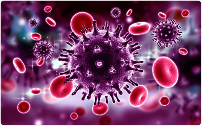 Illustration of HIV Virus in blood stream. Credit: RAJ CREATIONZS / Shutterstock
