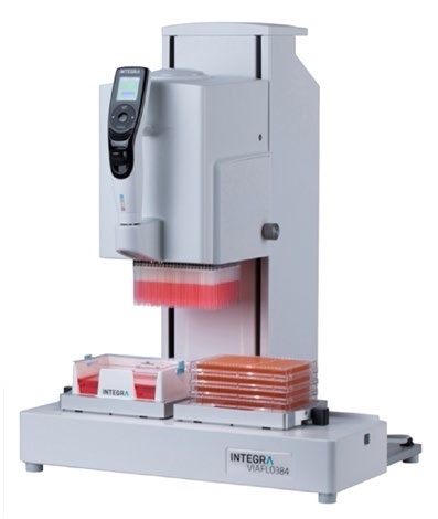 Electronic pipetting system for accurate compound delivery.