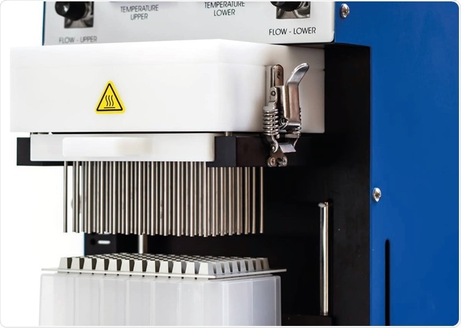 Evaporation on SPE Dry 96 using Biotage® ACT Plate Adapter.