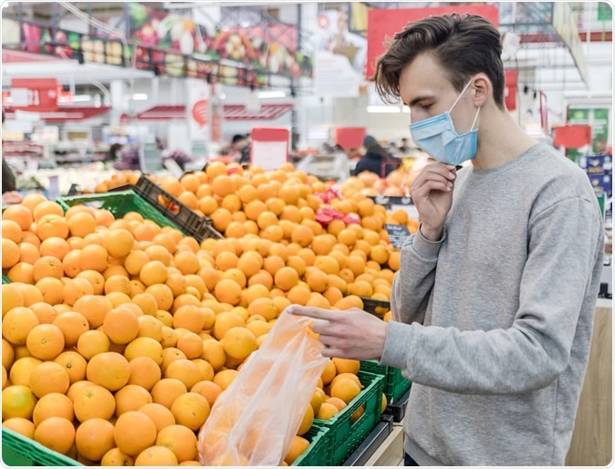 Face masks for the public during the covid-19 crisis. Image Credit: Alexander Ishchenko / Shutterstock
