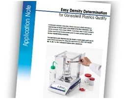 Easy density determination for consistent plastics quality with a free METTLER TOLEDO application note