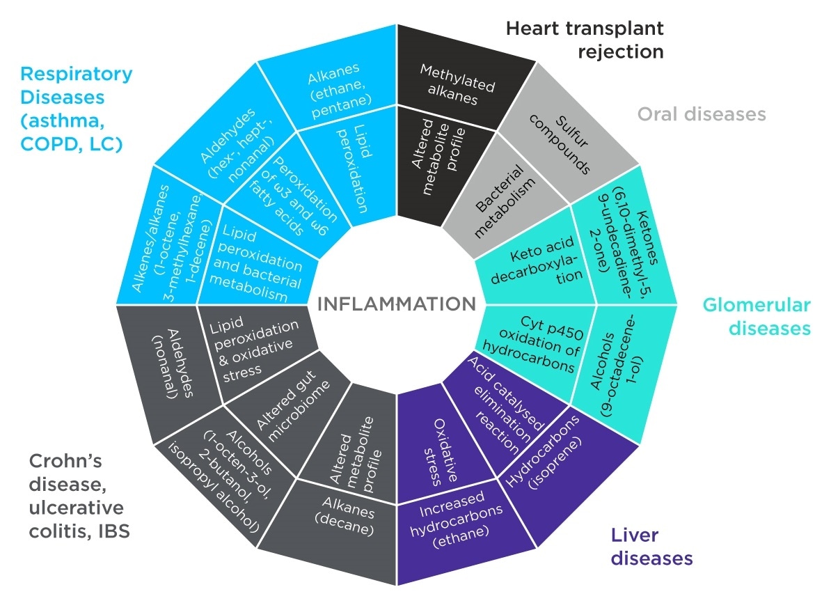 Reviewing breath biomarkers for inflammatory respiratory diseases