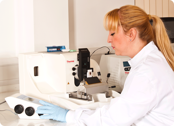 HM355S microtome with Cool Cut Specimen Clamp