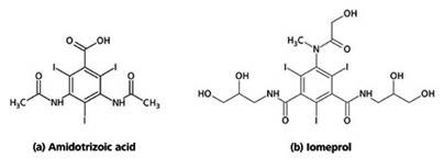 Chemical structures of two X-ray contrast media