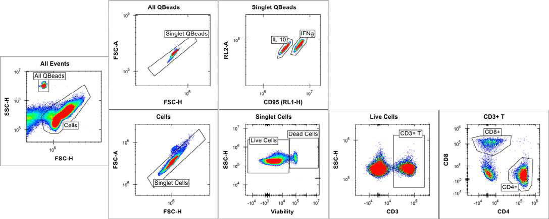 Cell and bead gating strategy at full plate level