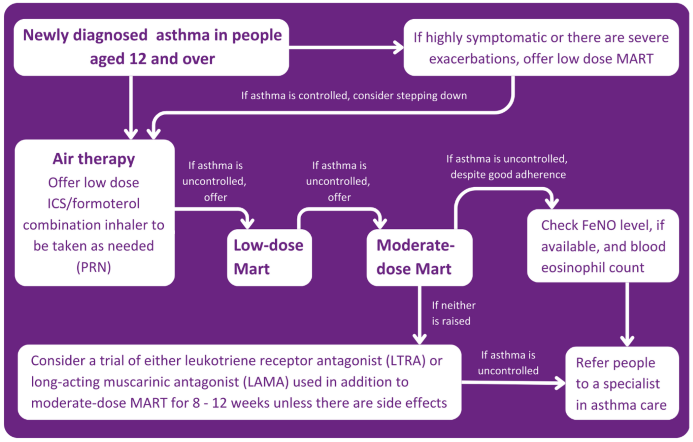 Asthma treatment and long-term management across all age groups