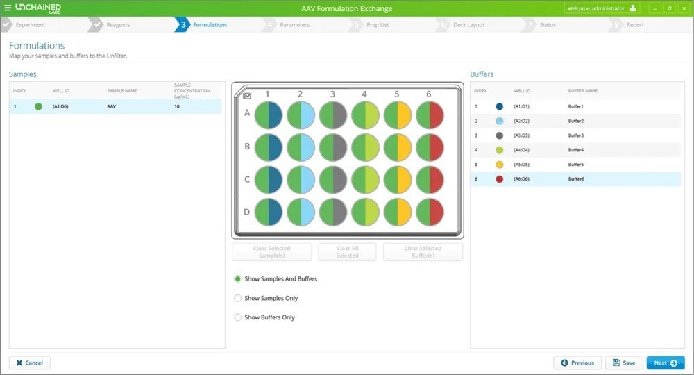 Big Tuna—Automated buffer exchange solution