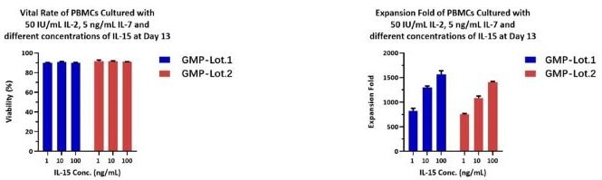 Human IL-15 protein with GMP certification