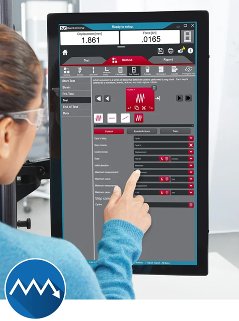 TestProfiler in Bluehill Universal materials testing software