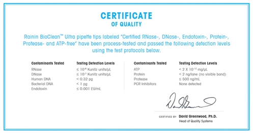 BioClean Ultra pipette tips for proteomics research