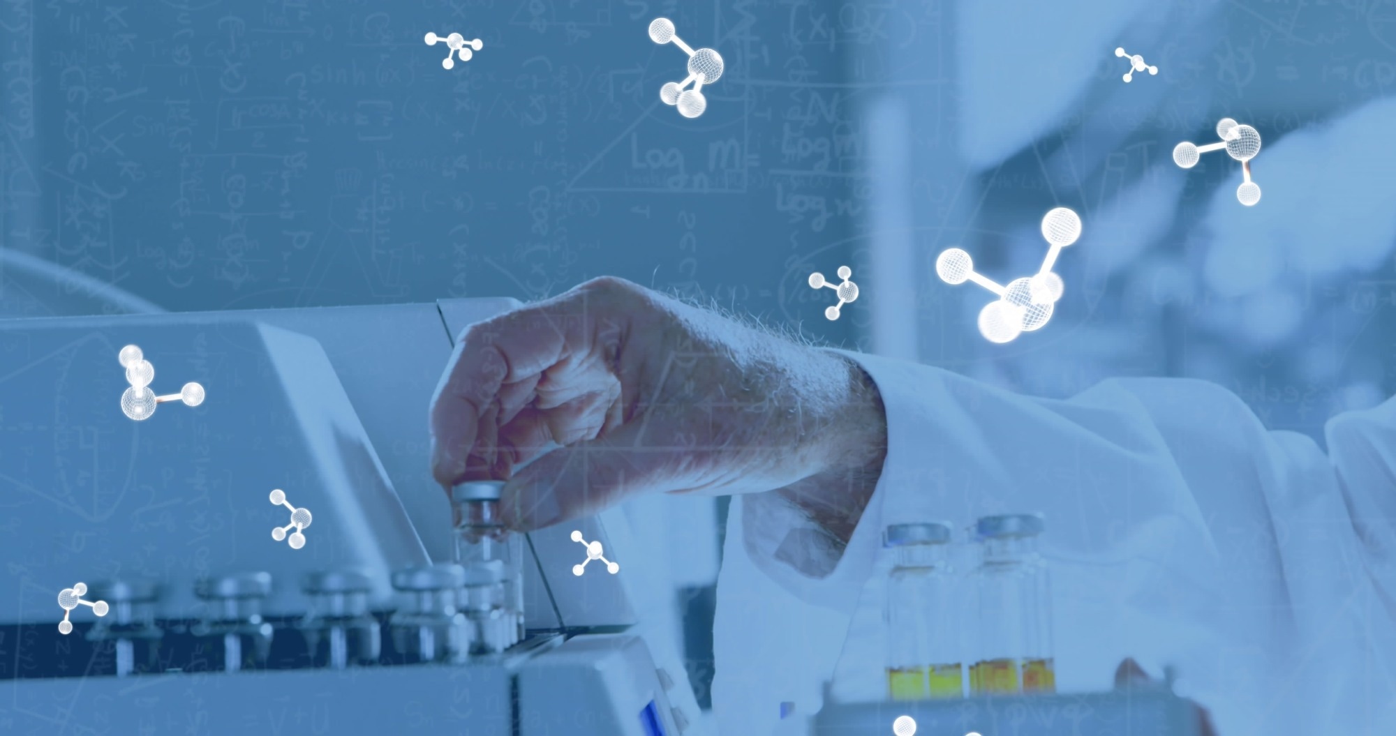 Science, computing and digital interface concept