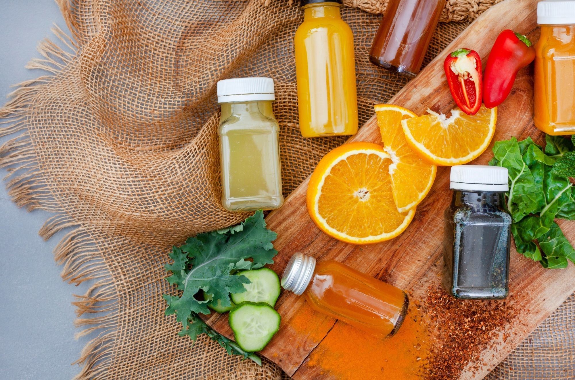 Juice shots for a healthy lifestyle